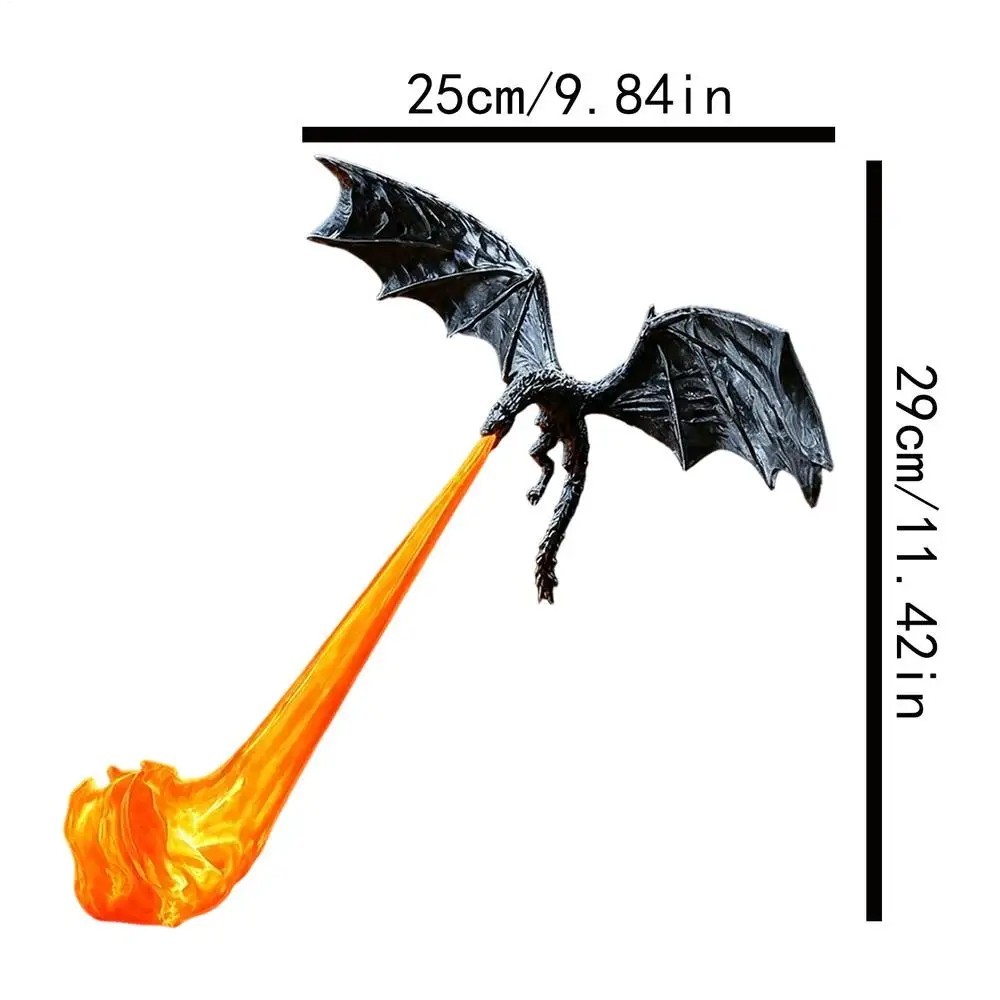 Dragon Bookshelf Nook Light,Fire-Breathing Fantasy Decor Halloween Shelf Display Dragon Bookshelf Nook Light,Fire-Breathing Fantasy Decor Halloween Shelf Display