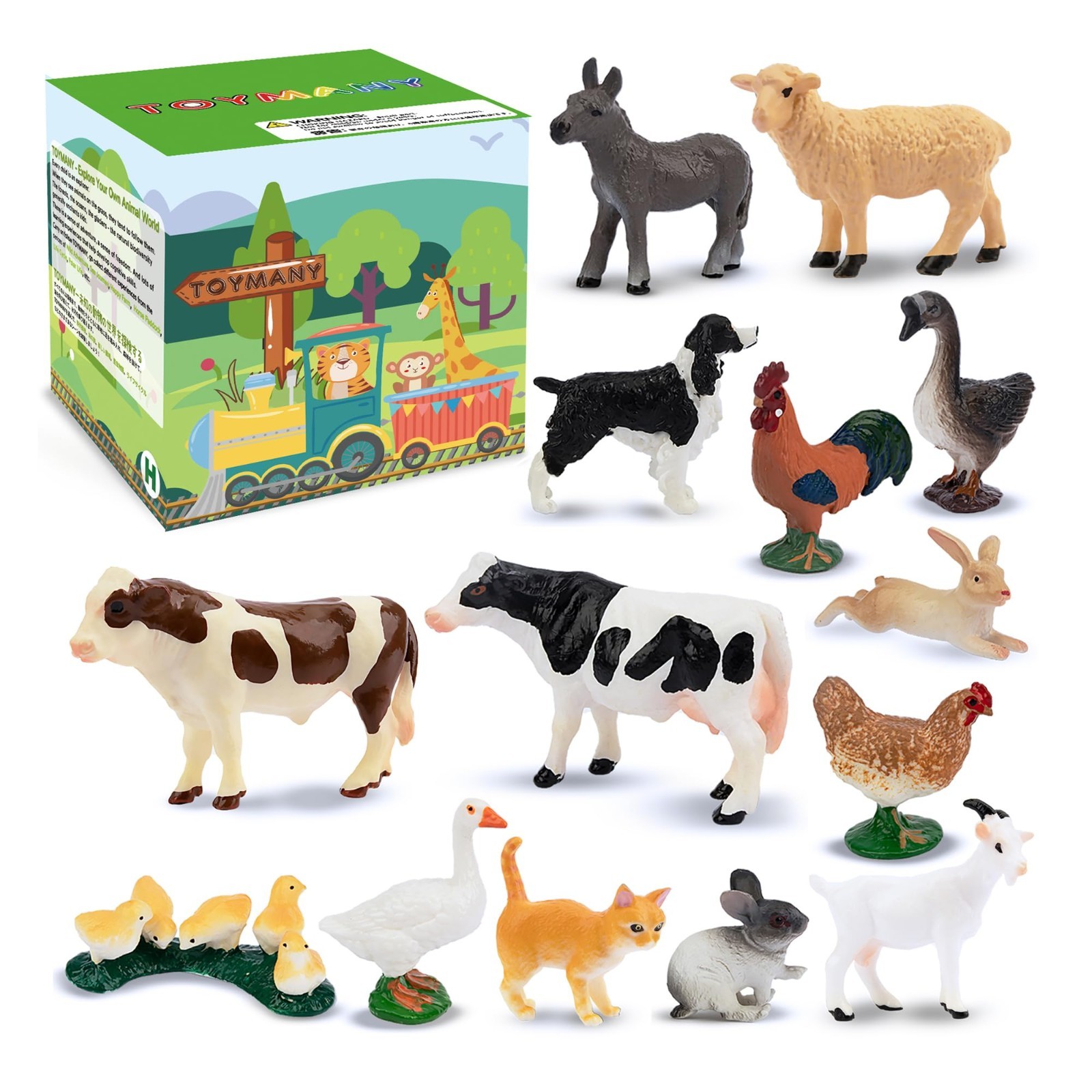 Toymany 14PCS Farm Animal Figures Toy For Kids Children Toddlers Toymany 14PCS Farm Animal Figures Toy For Kids Children Toddlers