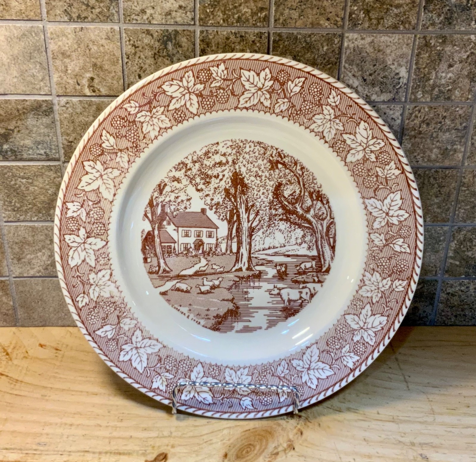 Vtg Currier & Ives Home Sweet Home Kingsway 10\