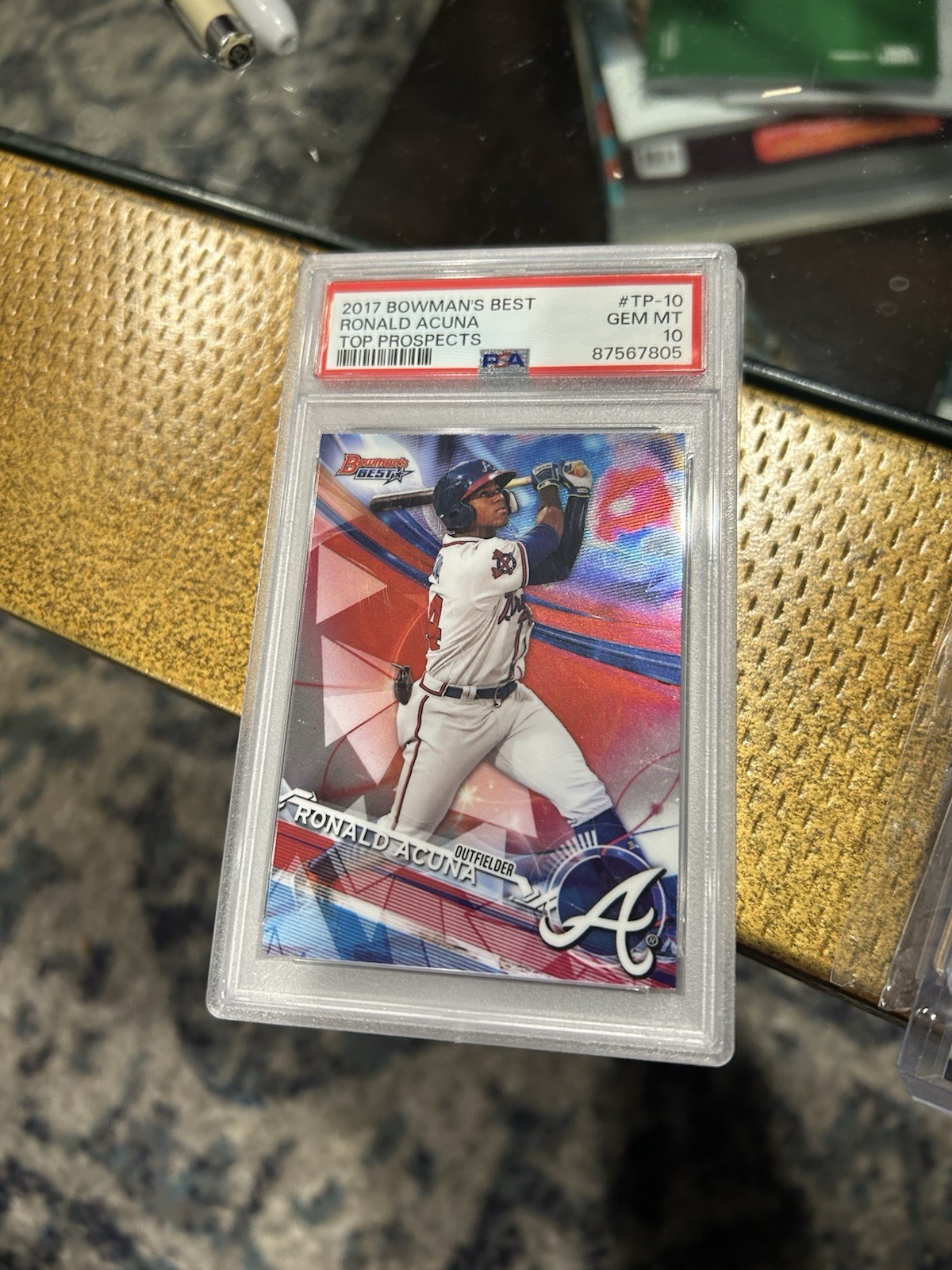 2017 Bowman's Best Ronald Acuna Jr. Top Prospect Refractor PSA 10 