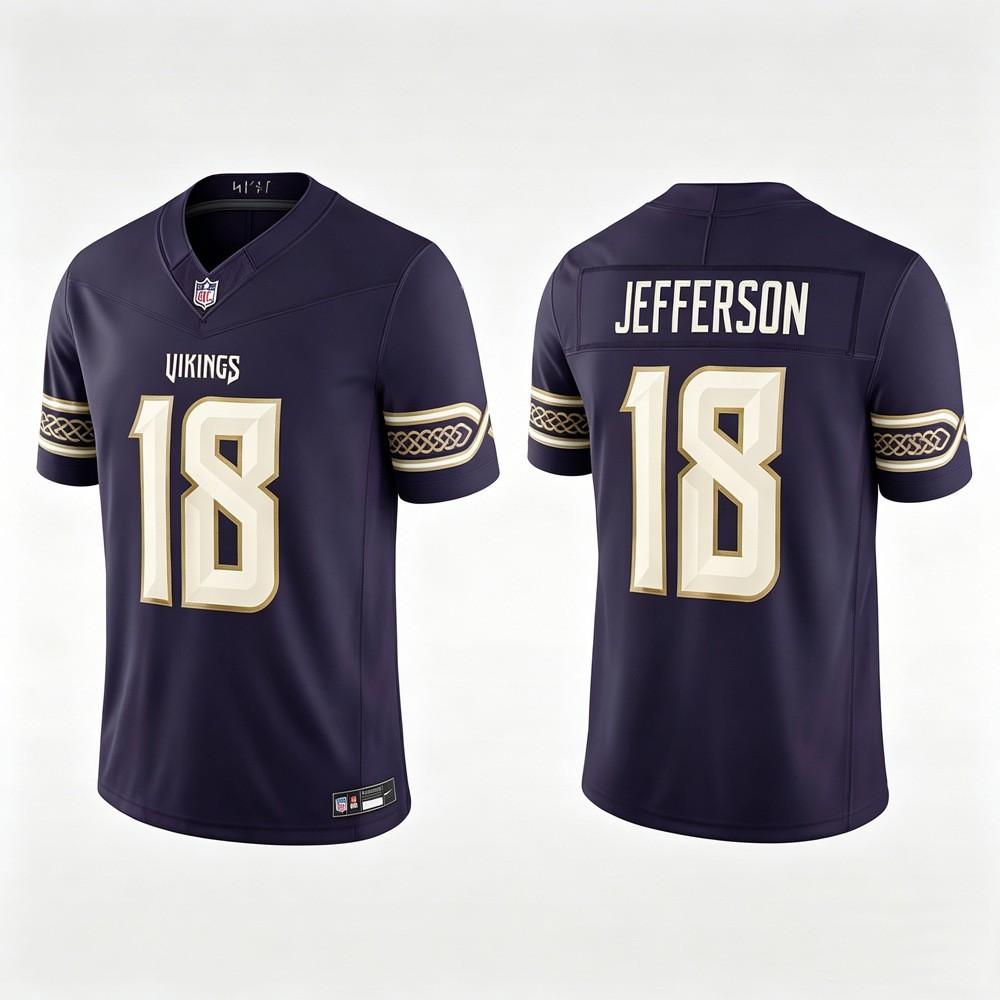 NWT Men's Vikings 2026 Rivalries Custom Vapor Limited Stitched Jersey Purple