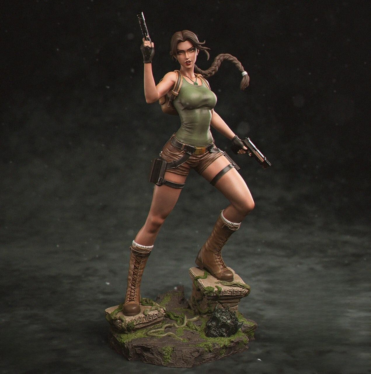 Lara Croft 1/12 Scale Hand-Painted Resin Figure - 12K Quality- Collector\'s Dream