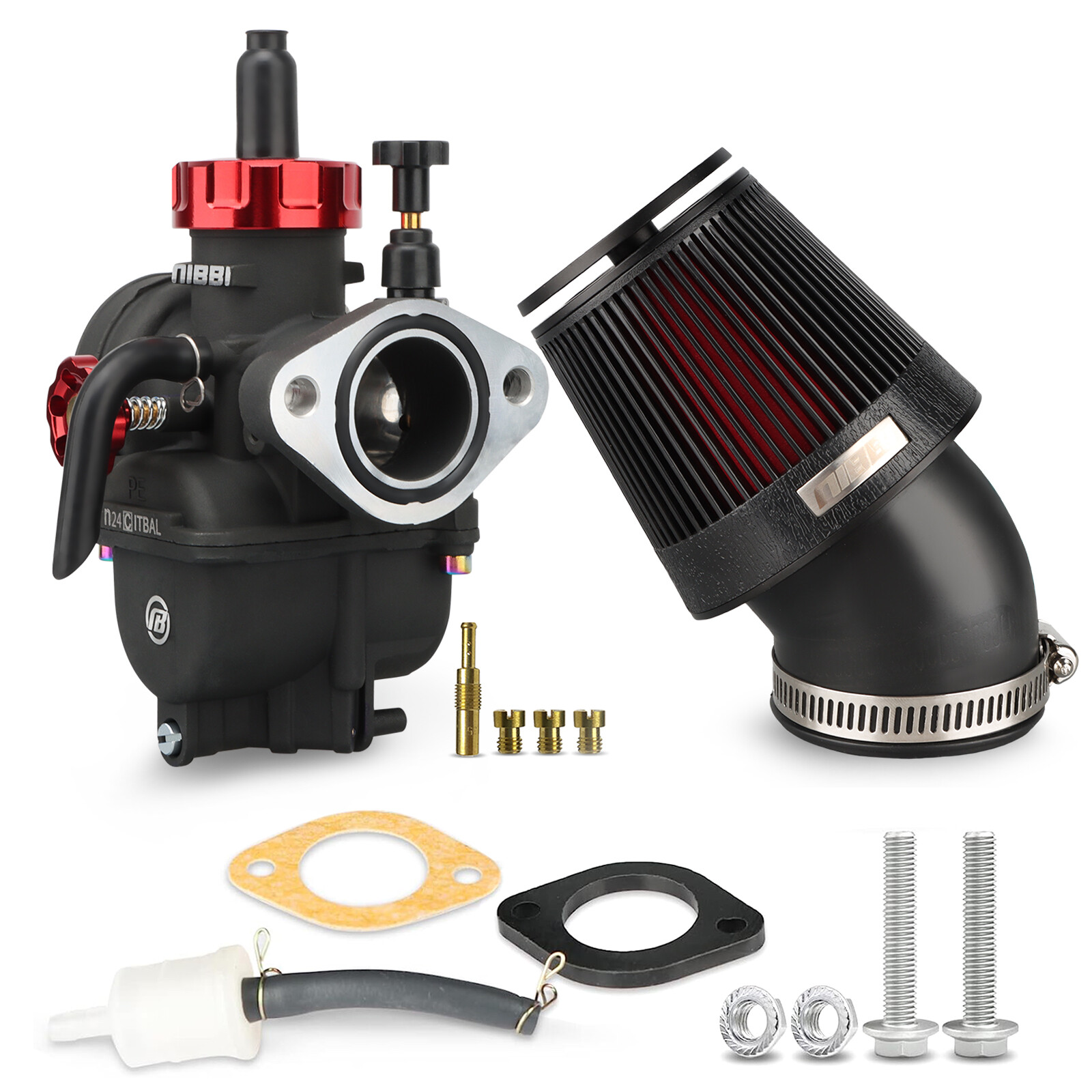 NIBBI Racing PE 24mm Flange Carburetor w/ Filter For 125cc 140cc 150cc Dirt Bike