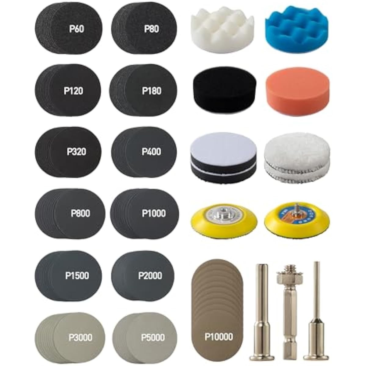143 PCS Headlight Restoration Kit, 3 Inch Hook and Loop Sanding Disc kit Drill
