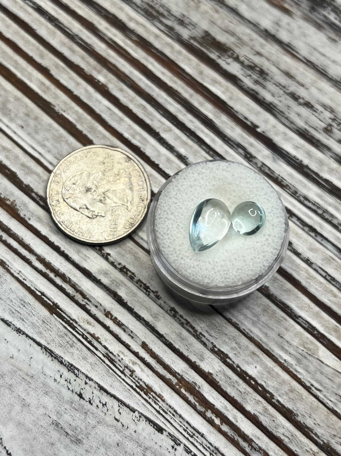 5.71 Ct Aquamarine Pale Blue Polished Loose Gemston Cabochon