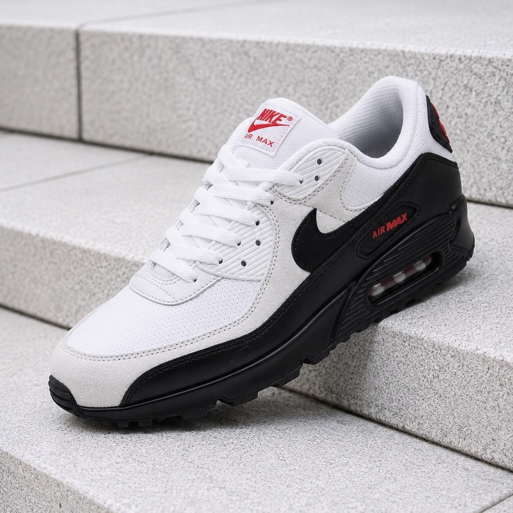Nike Air Max 90 Perforated Leather White Black IV2867-100 Men's Size New Nike Air Max 90 Perforated Leather White Black IV2867-100 Men's Size New