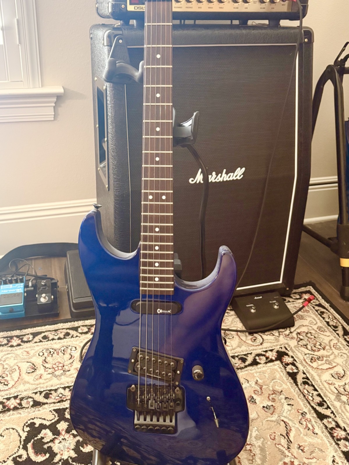 CHARVEL GUITAR. 3DR Vintage late-1980s Charvel Model (Dinky) – Electric blue. CHARVEL GUITAR. 3DR Vintage late-1980s Charvel Model (Dinky) – Electric blue.