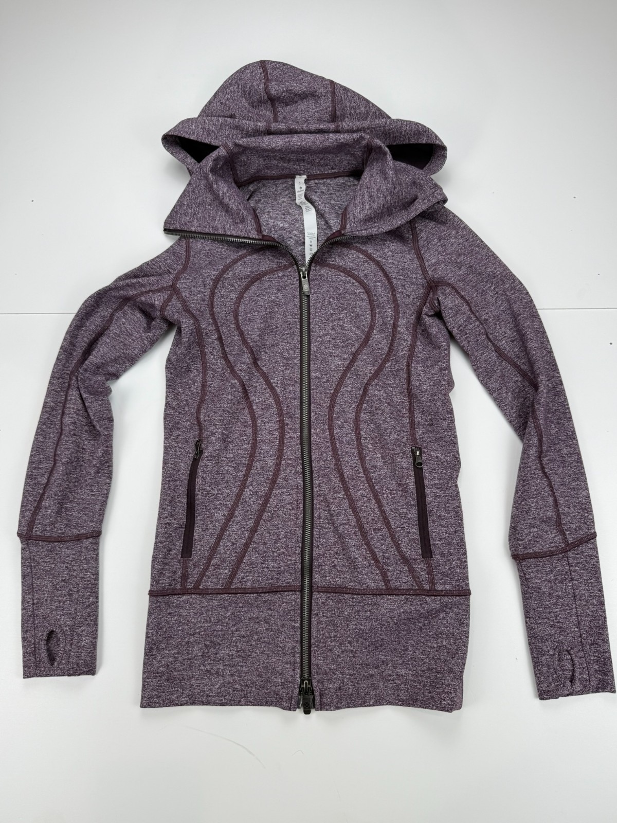 Lululemon Define Jacket Luon Womens 2 Heathered Purple Burgundy Full Zip