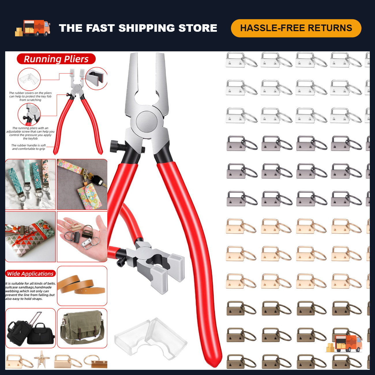60PCS Key Fob Hardware Set - 1\