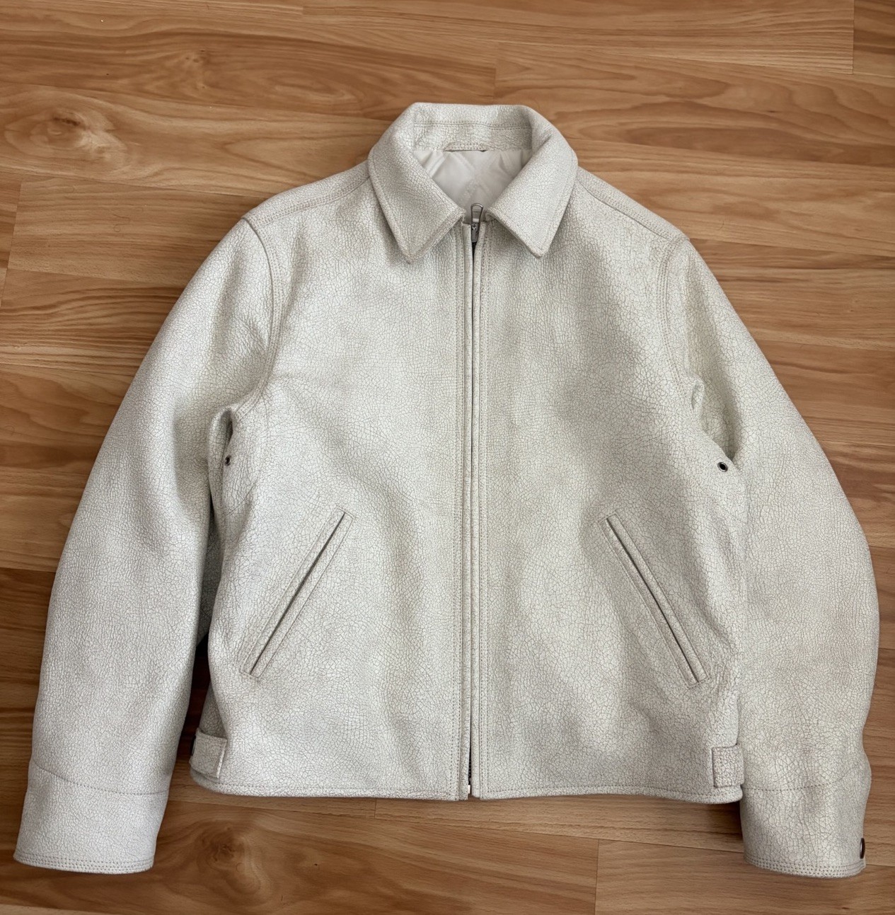 STUSSY - Vintage Cracked Leather Garage Jacket - Small