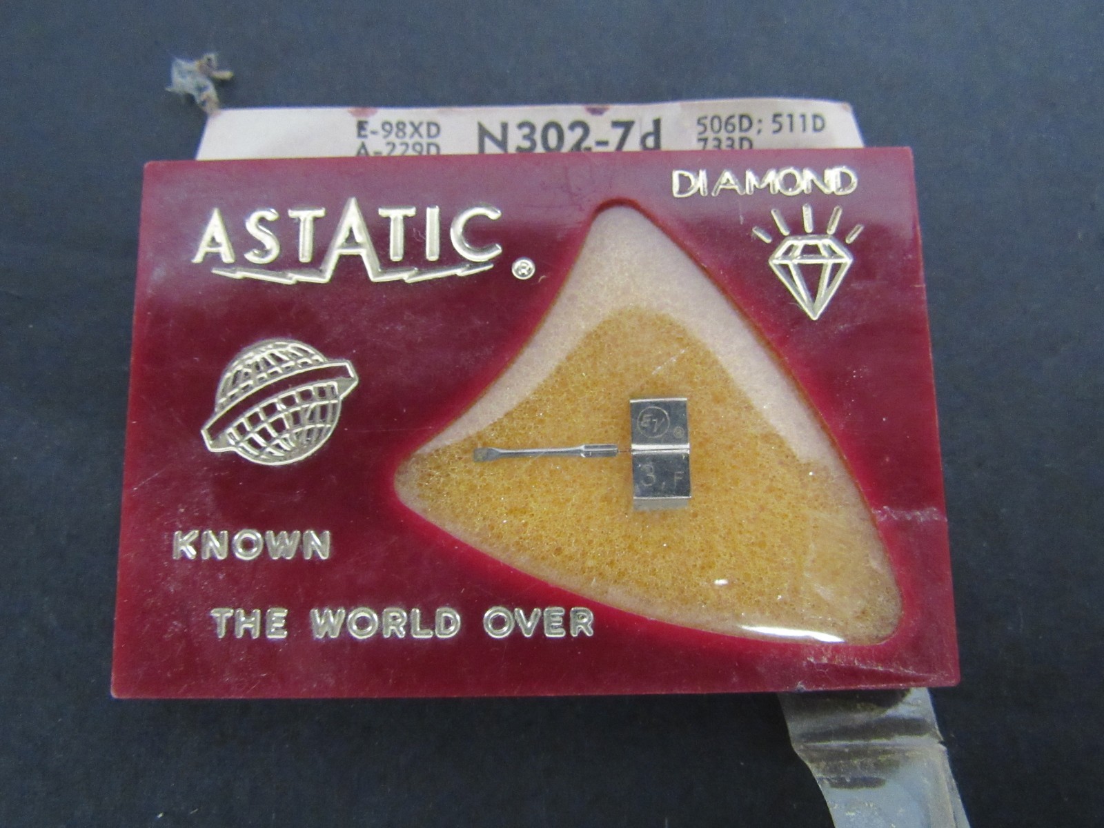 NOS Astatic N302-7d Turntable Stylus Needle Electro Voice
