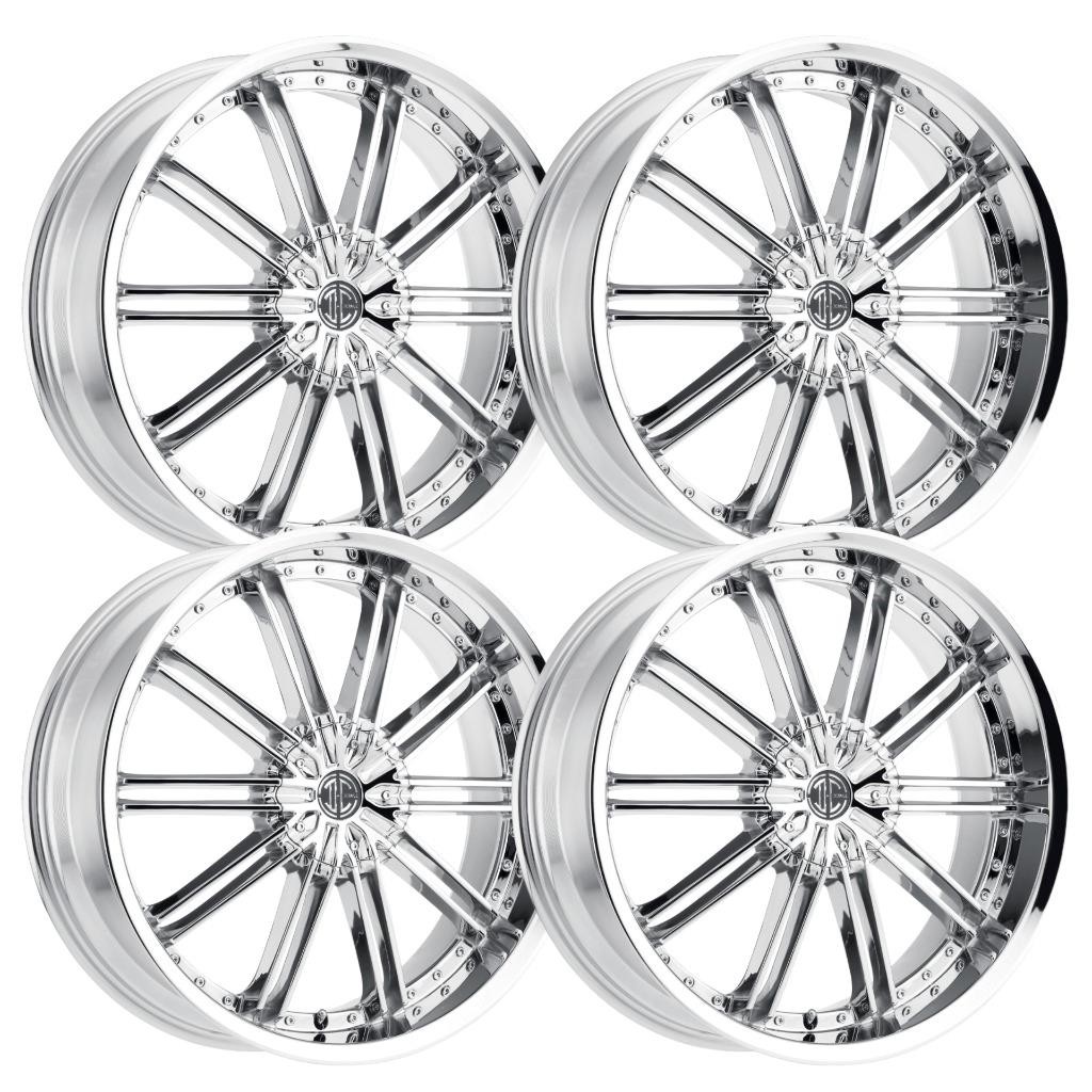 (Set-4) 2Crave N53 18x8 5x120 35mm Chrome Wheels Rims 18 Inch