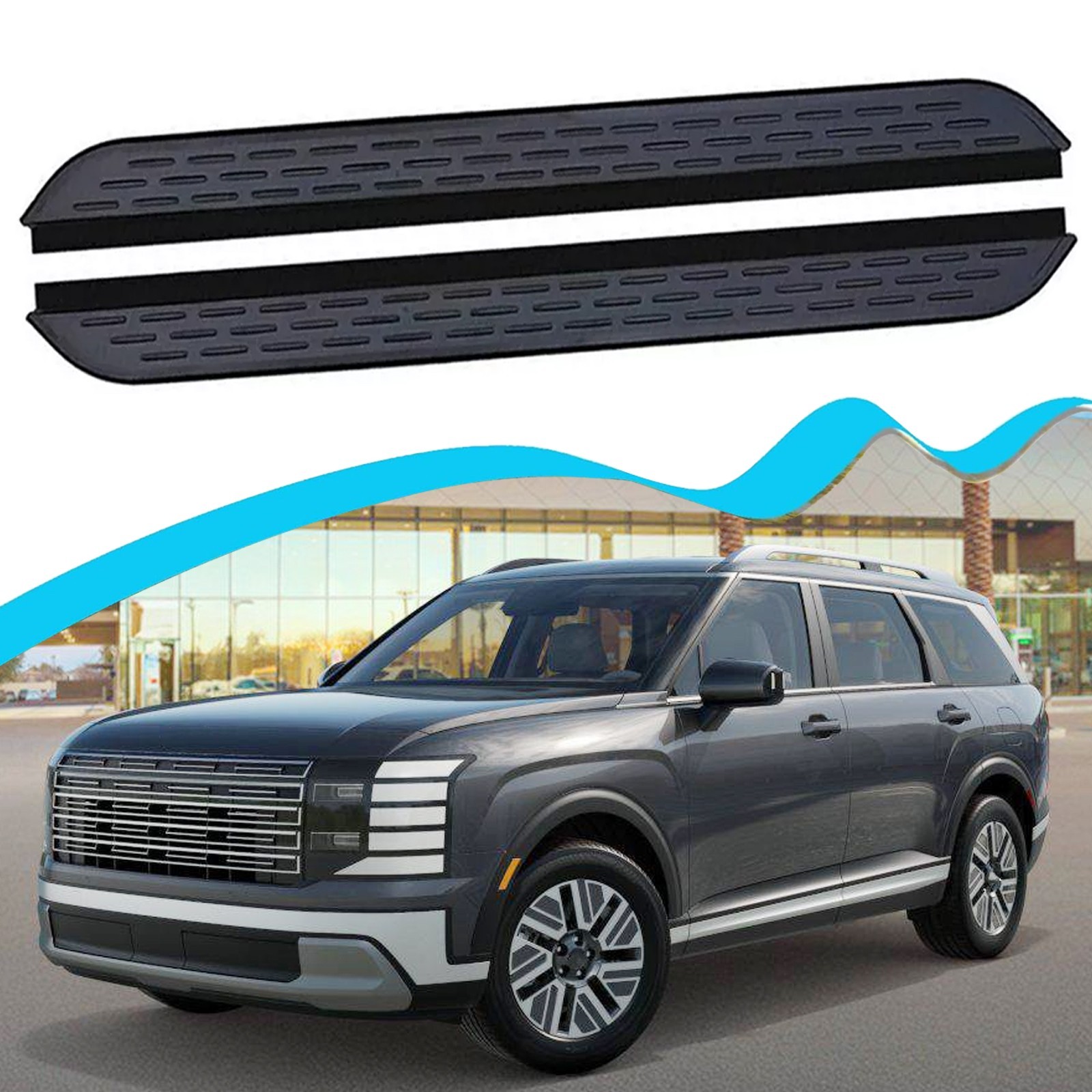 Alu Running Board Fits for Hyundai Palisade 2026 2027 Side Step Pedal Nerf Bars Alu Running Board Fits for Hyundai Palisade 2026 2027 Side Step Pedal Nerf Bars