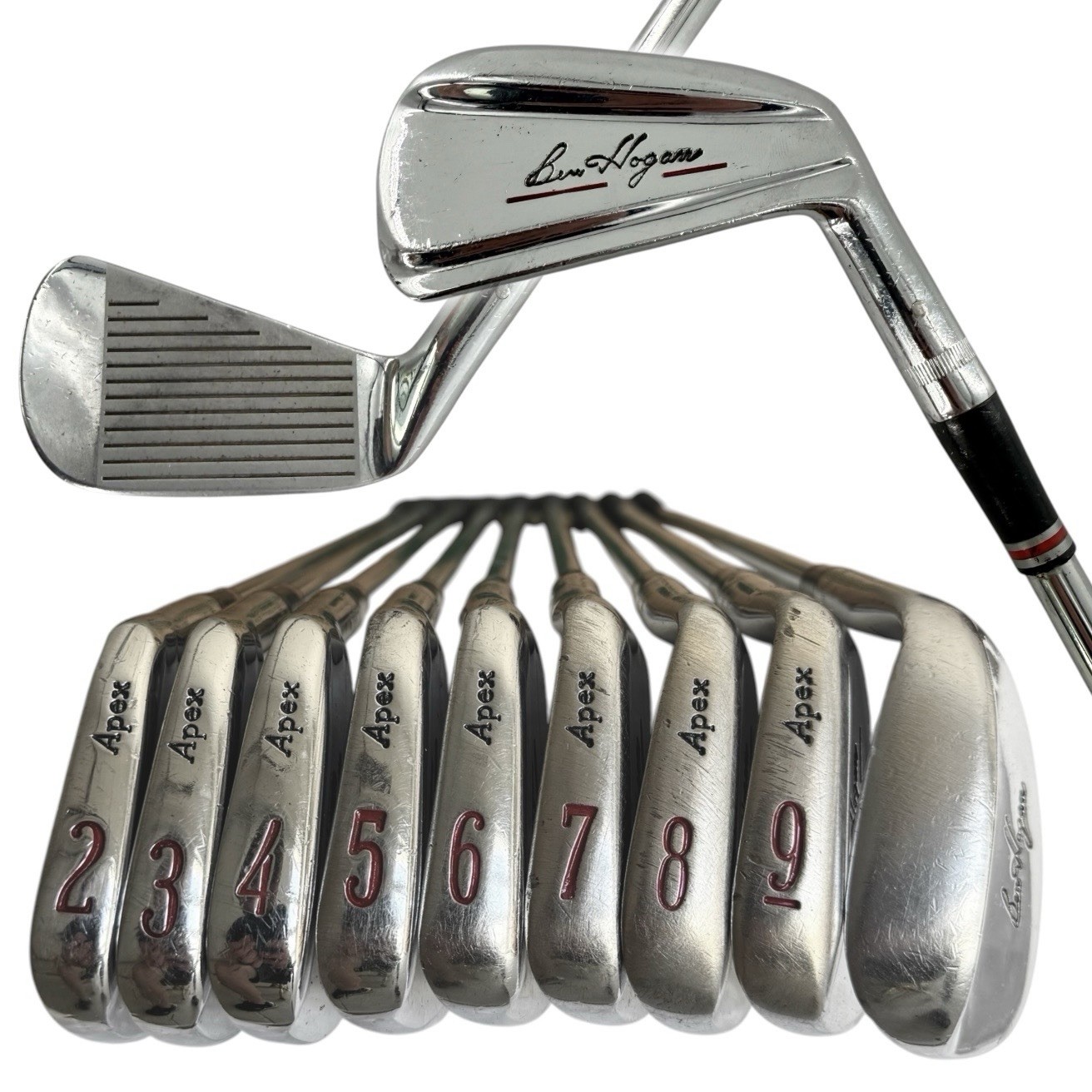 Ben Hogan Apex Iron Set 2-SW (NO PW) Apex 4 Stiff Flex Steel Shafts NEW GRIPS