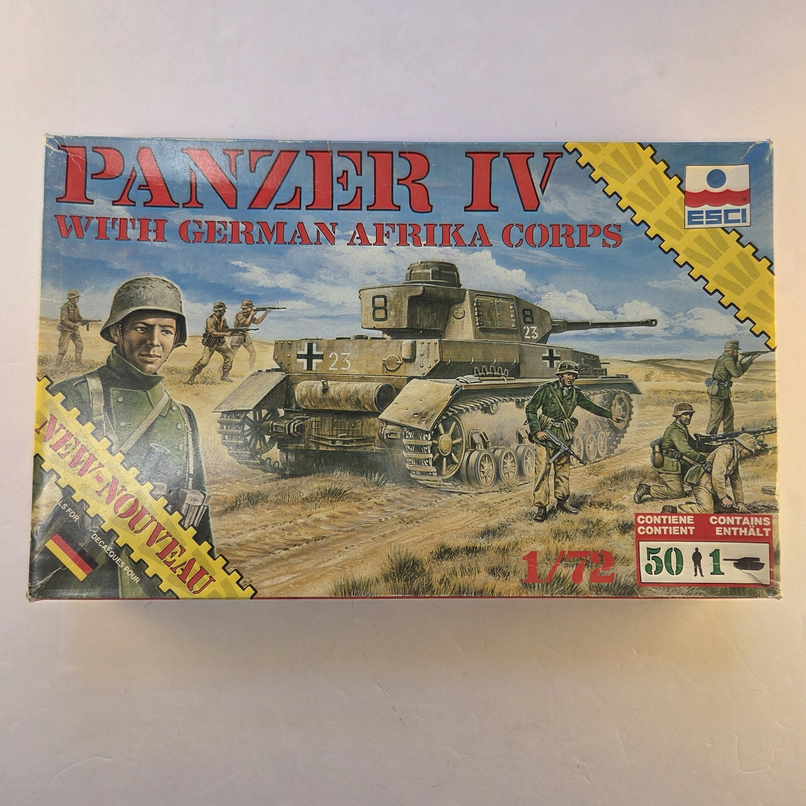 Panzer4 With 50 Soldiers 1:72 Esci Parts In Sealed Bags No Instructions Panzer4 With 50 Soldiers 1:72 Esci Parts In Sealed Bags No Instructions