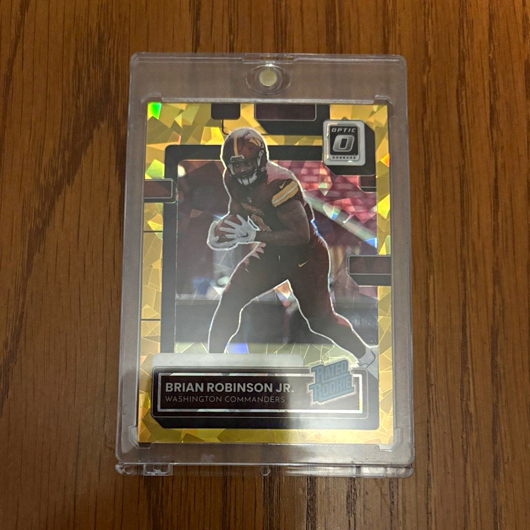 Panini 2022 Donruss Optic Brian Robinson Jr. Commanders Gold /10 Rookie P-327