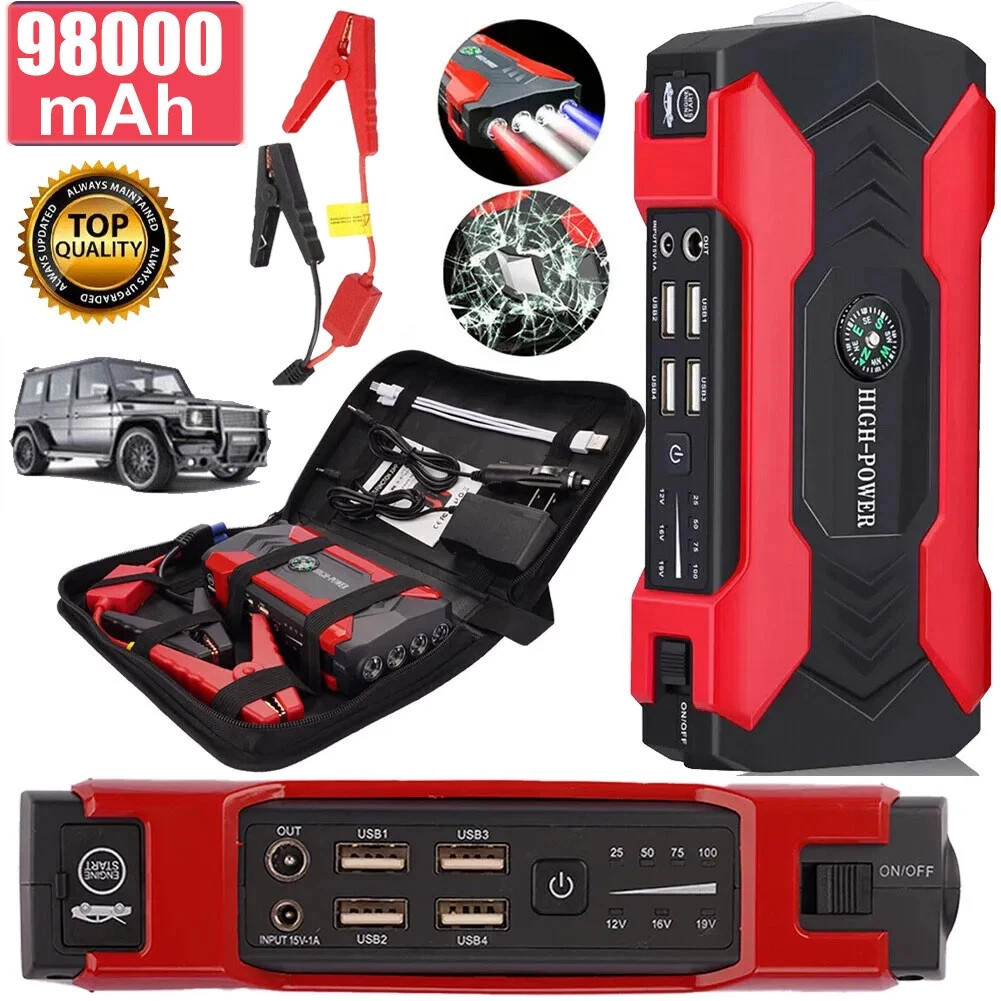 Car Jump Starter 100000mAh Booster Jumper Box Power Bank Battery Charger