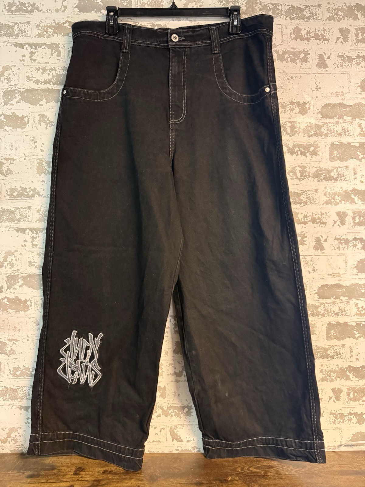 JNCO Rollin Jeans Men’s 40x30 Jet Black 26” Wide Leg
