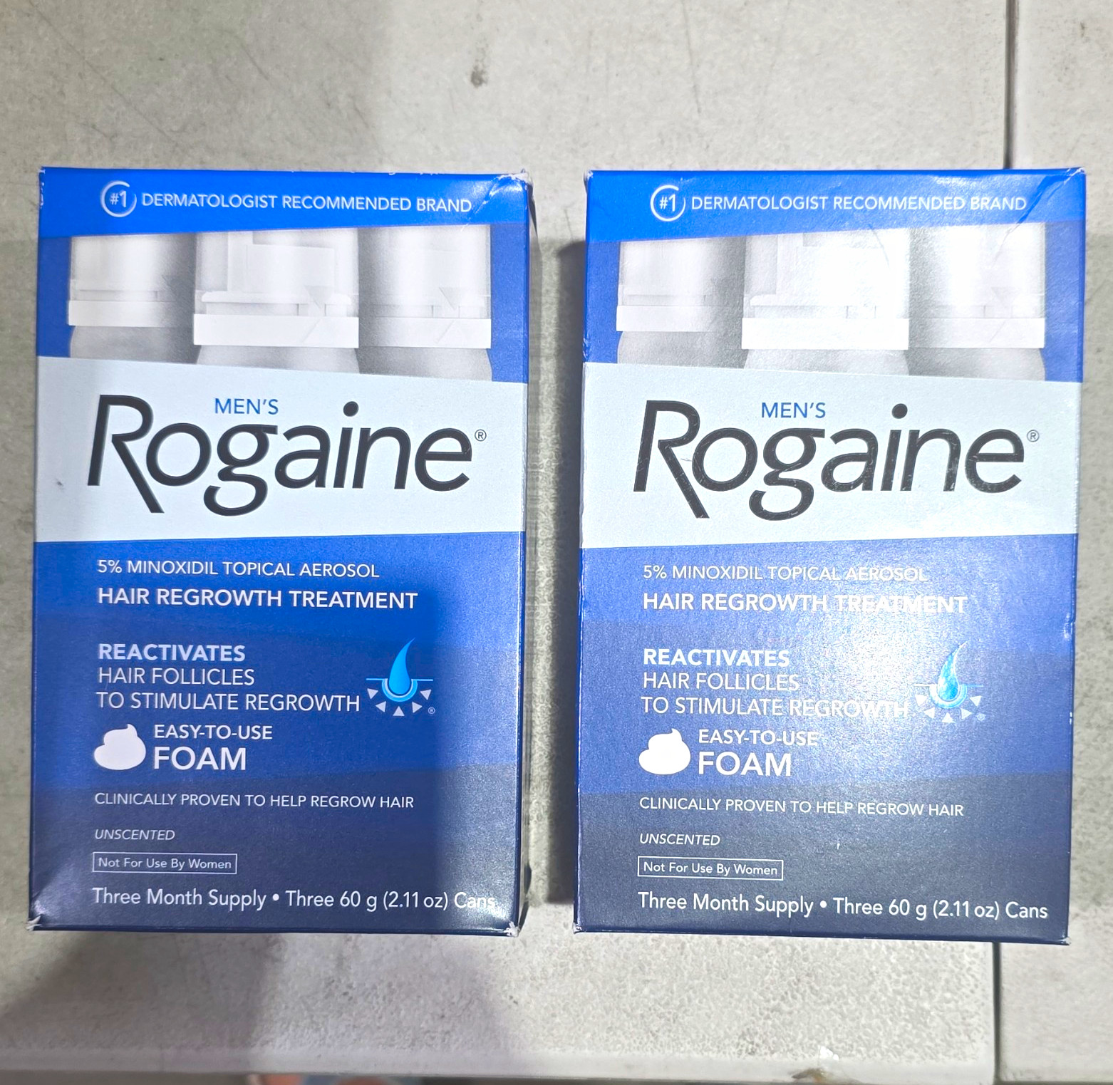 6x2.11 Rogaine Men’s 5% Minoxidil Foam Hair Regrowth Treatment. Exp 08/2027 6x2.11 Rogaine Men’s 5% Minoxidil Foam Hair Regrowth Treatment. Exp 08/2027