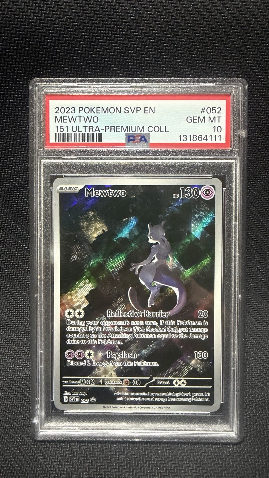 Pokemon TCG Mewtwo 052 SV Scarlet & Violet Promo Holo English 2023 PSA 10