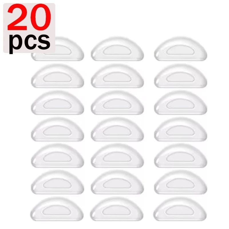 20/40 Pcs Adhesive Anti-slip Silicone Nose Pads Gasket Stick On For Eyeglasses