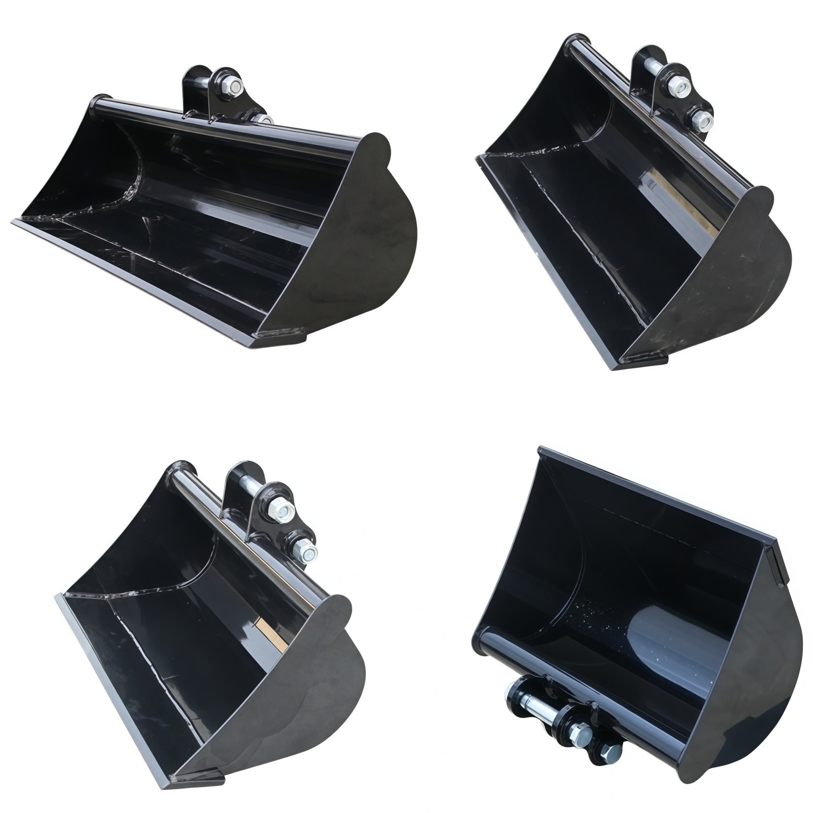 Mud Bucket Attachment 500mm 600mm 800mm Plain Bucket w/Pins For Mini Excavators