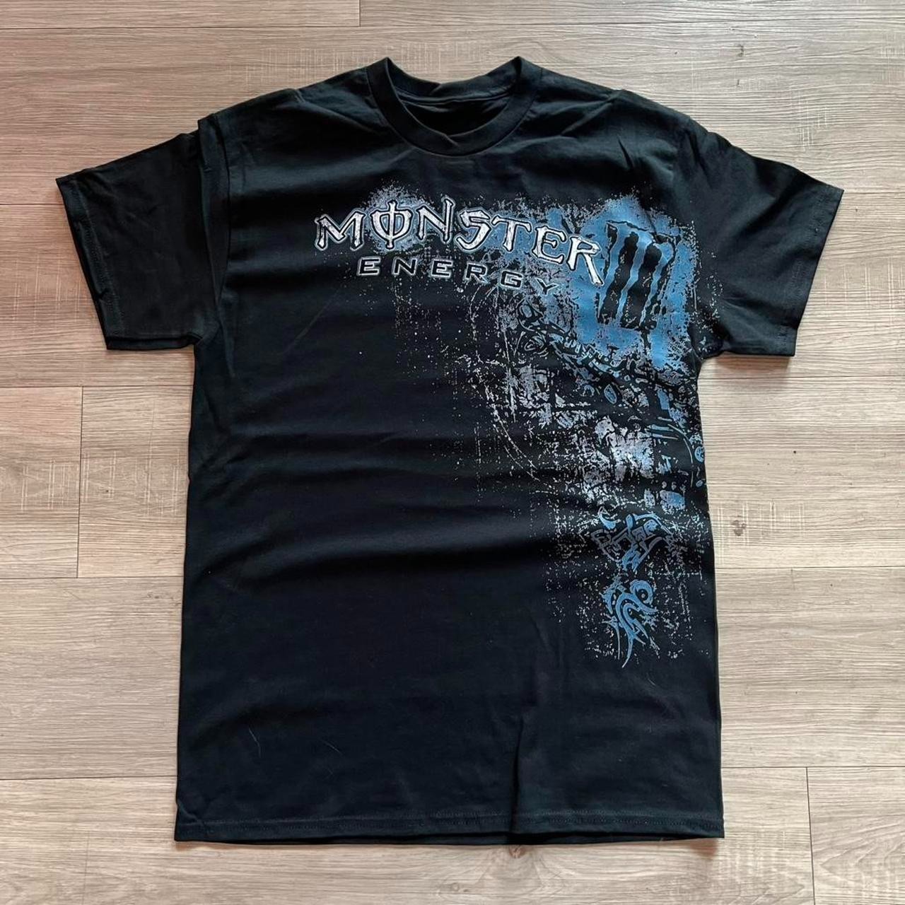 90s affliction style blue monster tee