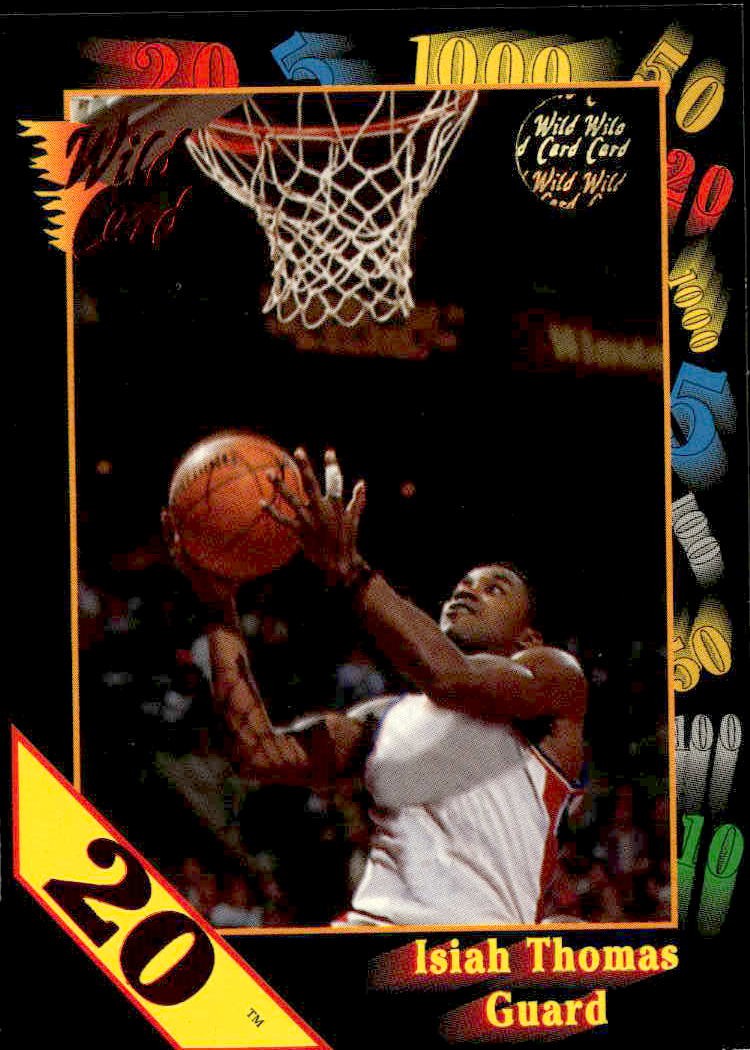 1991-92 Wild Card #7a Isiah Thomas 20 Stripe 1991-92 Wild Card #7a Isiah Thomas 20 Stripe