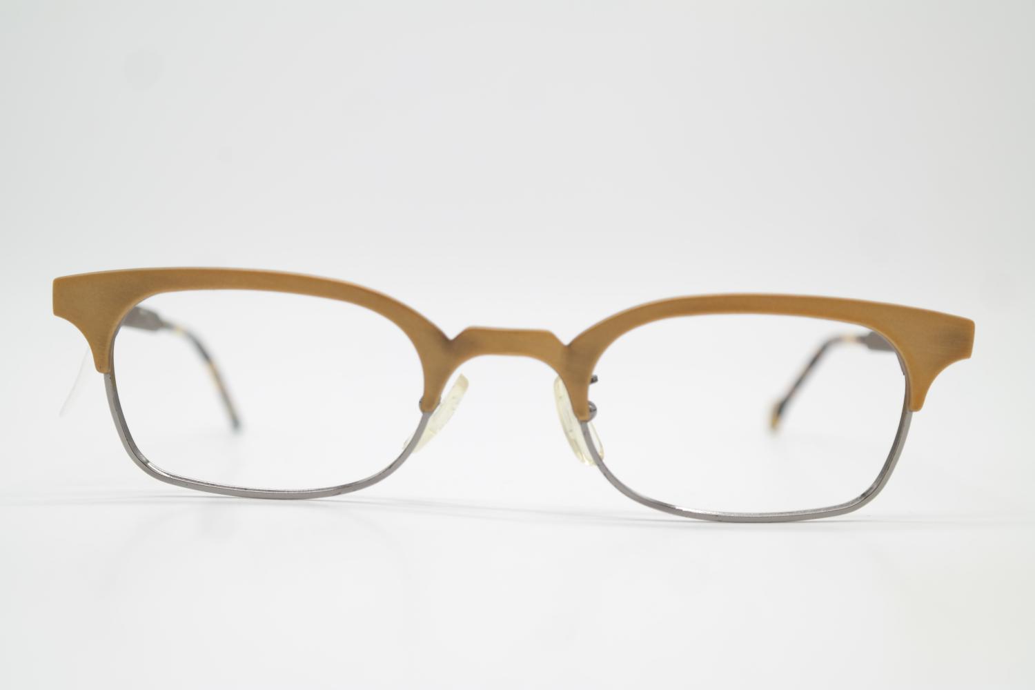 Vintage Glasses L.A. Eyeworks SWELL Bronze Silver Oval Eyeglass Frame