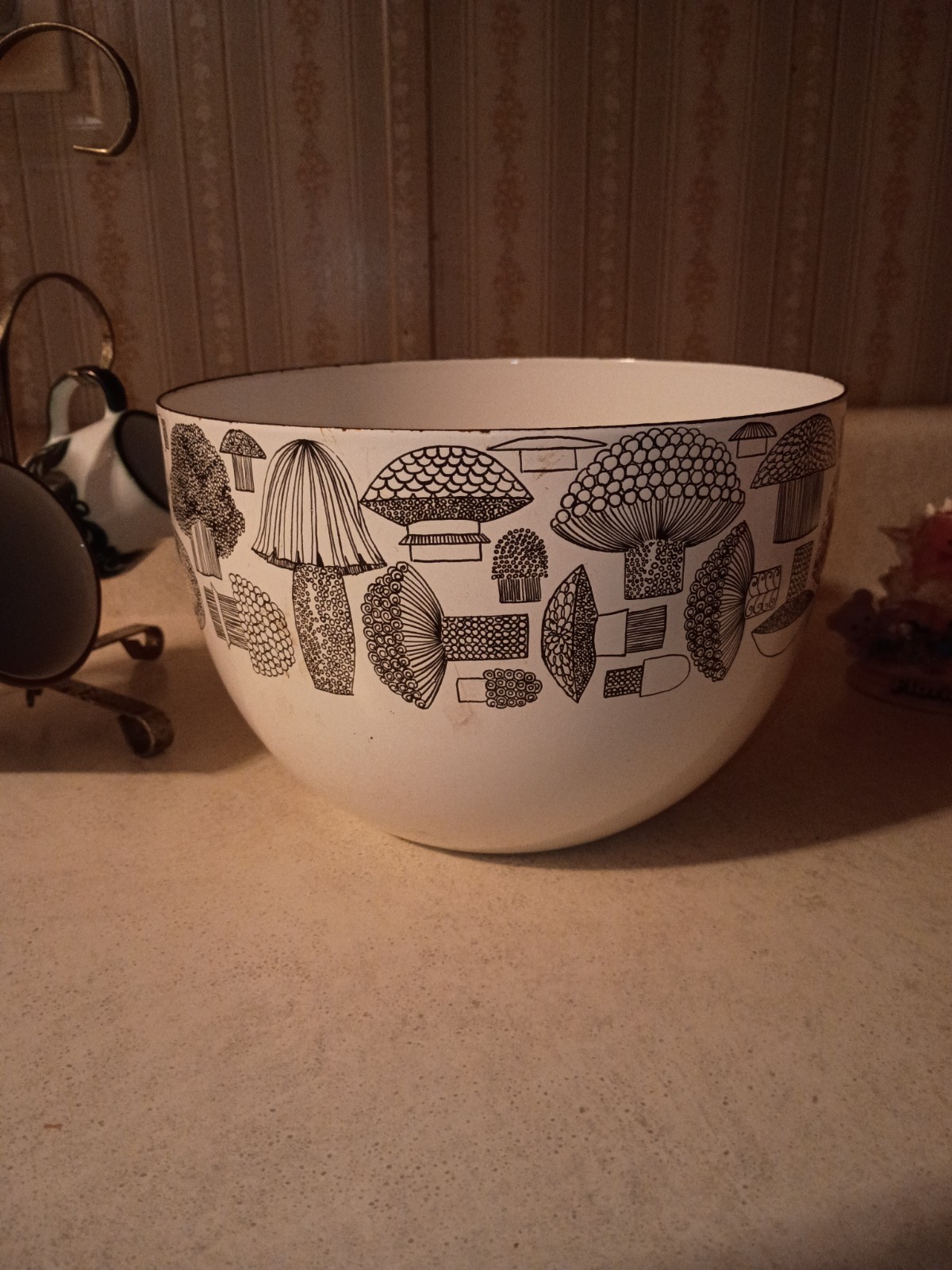 RARE Vintage MCM Finel Arabia Mushroom Enamel Finland Kaj Franck Esteri Tomula RARE Vintage MCM Finel Arabia Mushroom Enamel Finland Kaj Franck Esteri Tomula