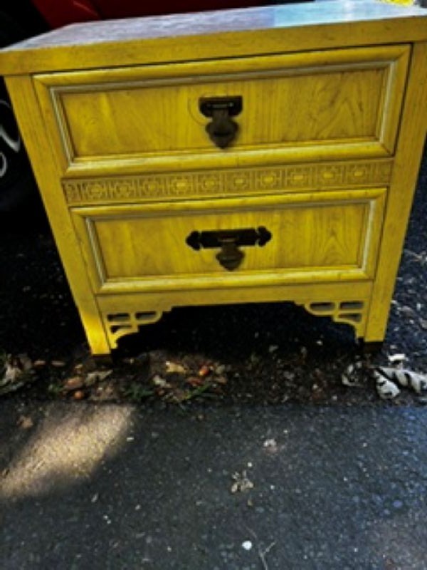 Dixie Shangri-La Vintage Chinoiserie Nightstand Dixie Shangri-La Vintage Chinoiserie Nightstand