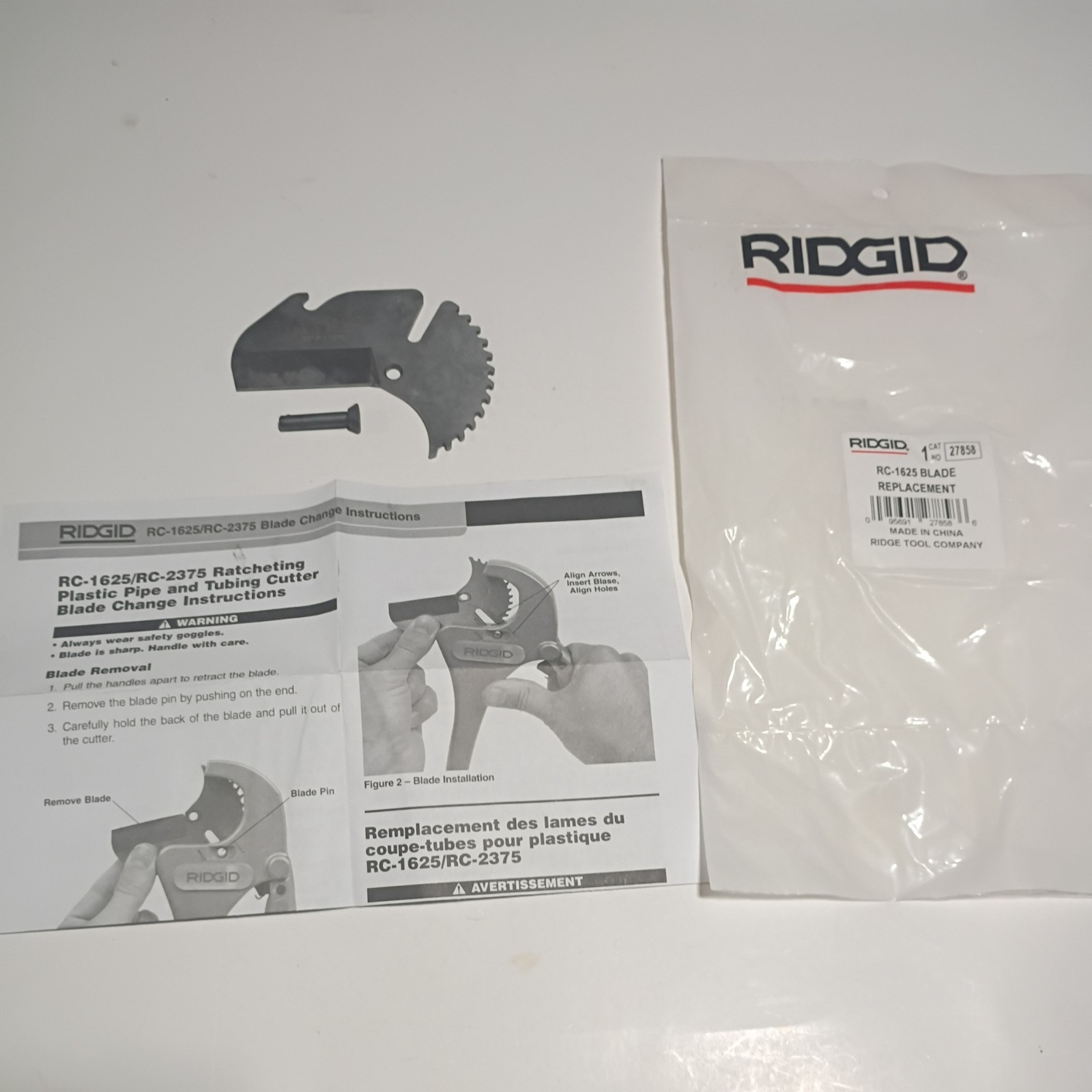 Ridgid GENUINE OEM 27858 Replacement Blade RC-1625 Plastic Pipe & Tubing Cutter Ridgid GENUINE OEM 27858 Replacement Blade RC-1625 Plastic Pipe & Tubing Cutter