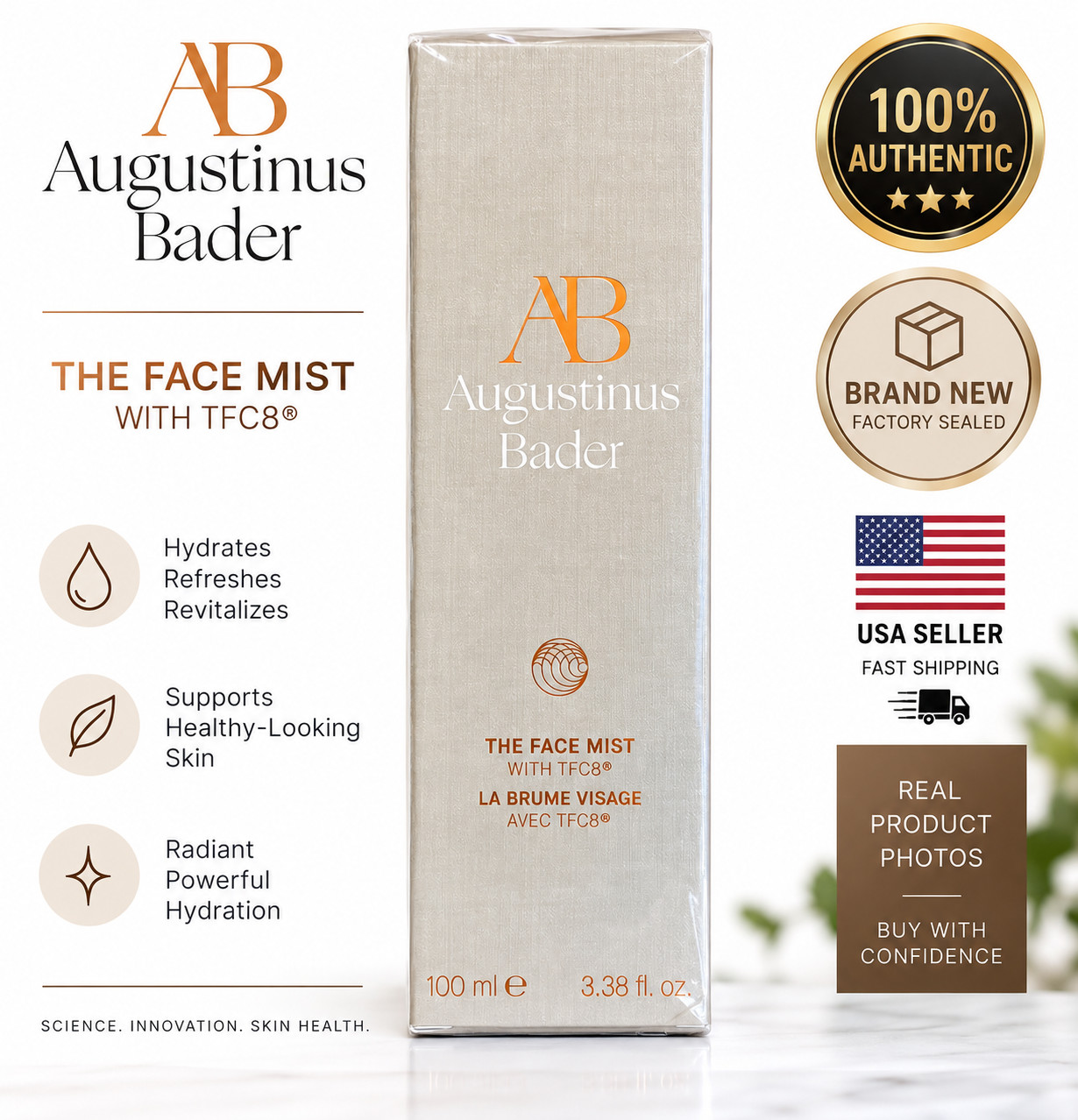 Augustinus Bader The Face Mist with TFC8 100ml 3.38oz Brand New Sealed Authentic