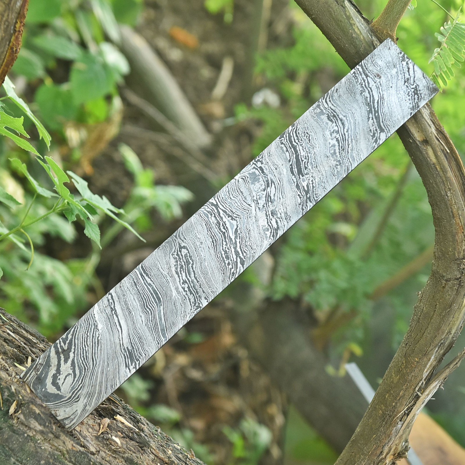 7 MM Hand Forged DAMASCUS STEEL PLATE 14”x  2” Flat Bar Billet Bar