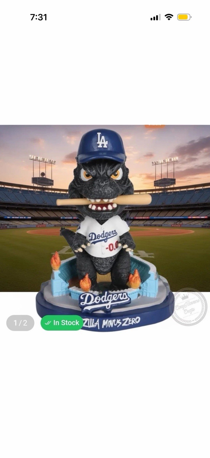 PRESALE ⚾️🧢 Godzilla Minus Zero Night LA Dodgers Bobblehead 9/24/26 🏟️🦖