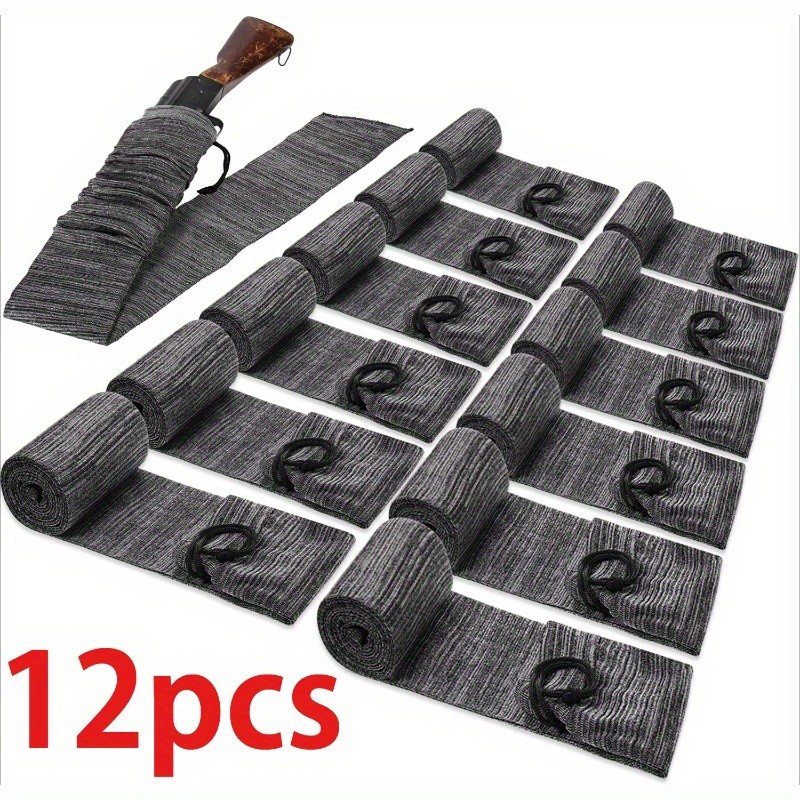12 Pack Shotgun / Rifle Socks Hunting Gun Sleeve Silicone Gray Treated Up to 55