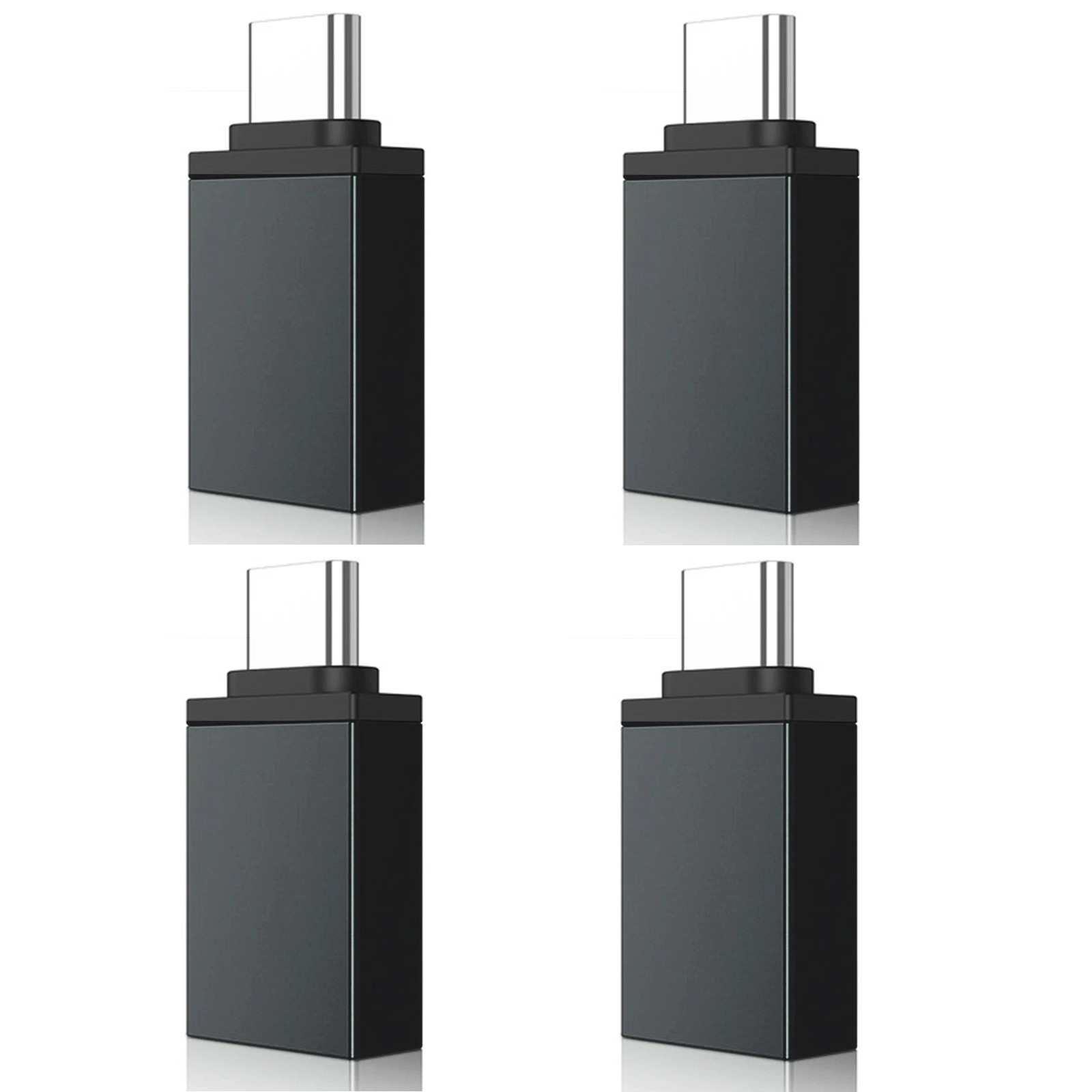 4 Pcs USB-C 3.1 Male to USB A Female Adapter Converter OTG Type C Android Phone