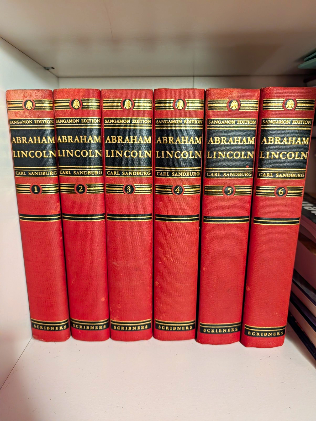 Carl Sandburg Abraham Lincoln Sangamon Edition Hardcover Boxed Set Vol 1-6 Carl Sandburg Abraham Lincoln Sangamon Edition Hardcover Boxed Set Vol 1-6