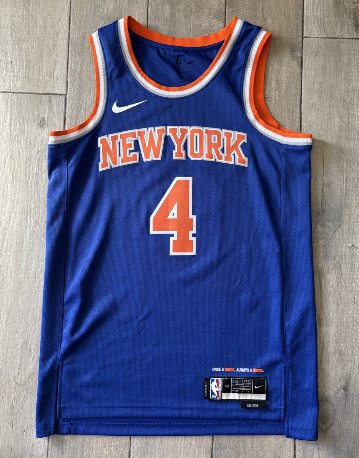 2020 Nike New York Knicks Derrick Rose #4 Swingman Icon Edition Jersey 44 Med