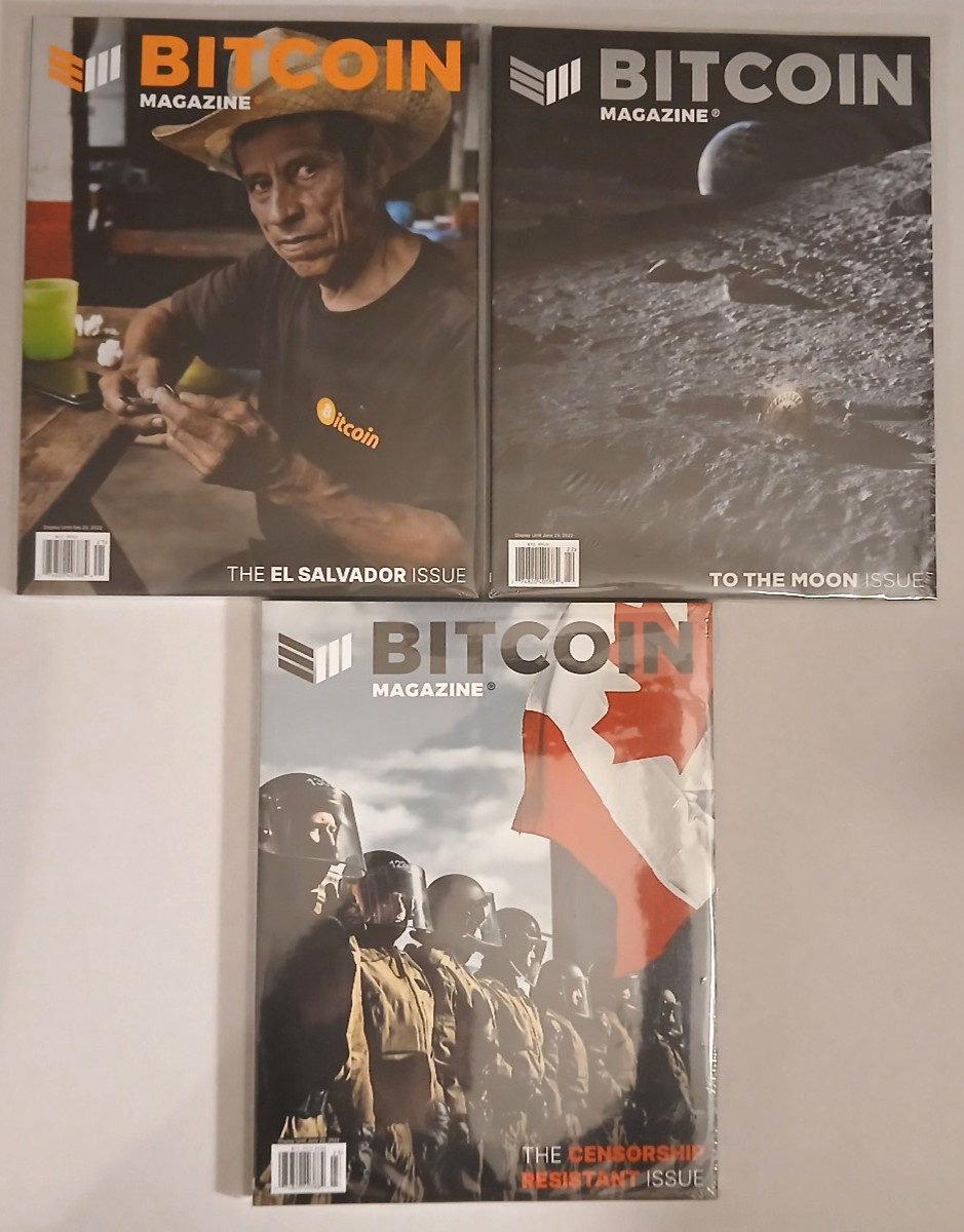Bitcoin Magazine Lot of 3 Issues, #24-26 all new in shrink wrap, make offer