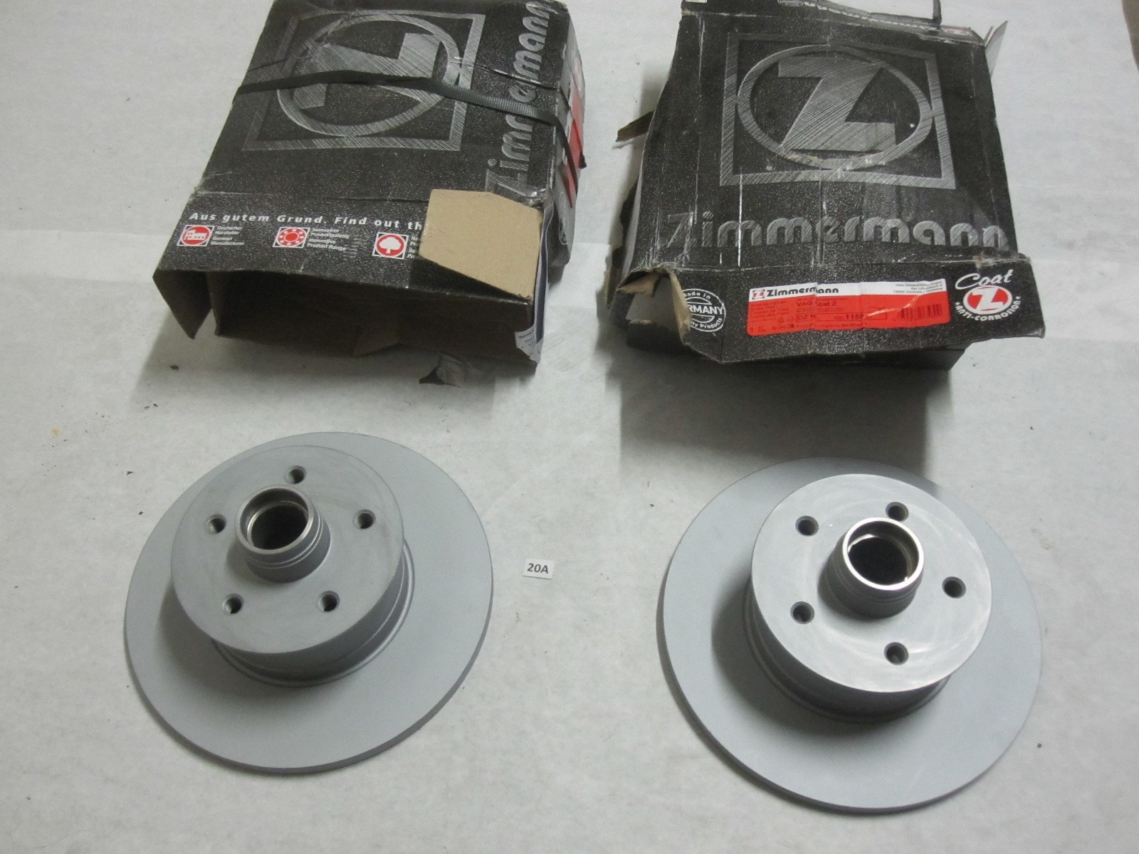 2x ZIMMERMANN COAT Z 251407617A Brake Disc Volkswagen Vanagon PAIR Front