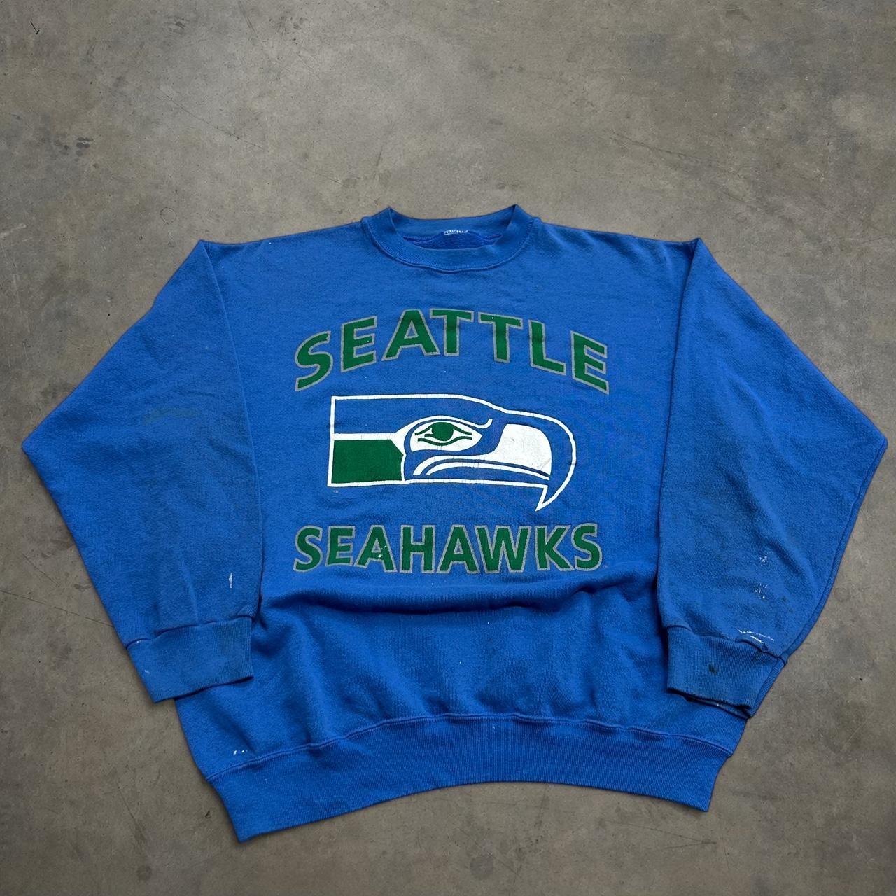 90s Seattle Seahawks Logo Crewneck Sweatshirt Remake Design RM3142