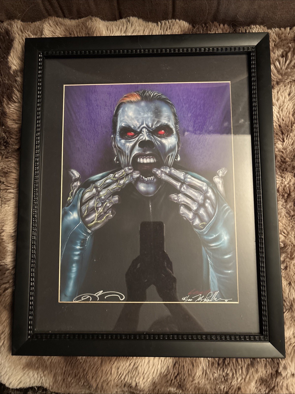 **Jeff Hardy Signed **HardyBoyz**  TNA “SKELEBRITIES”  Framed Lithograph #65/100