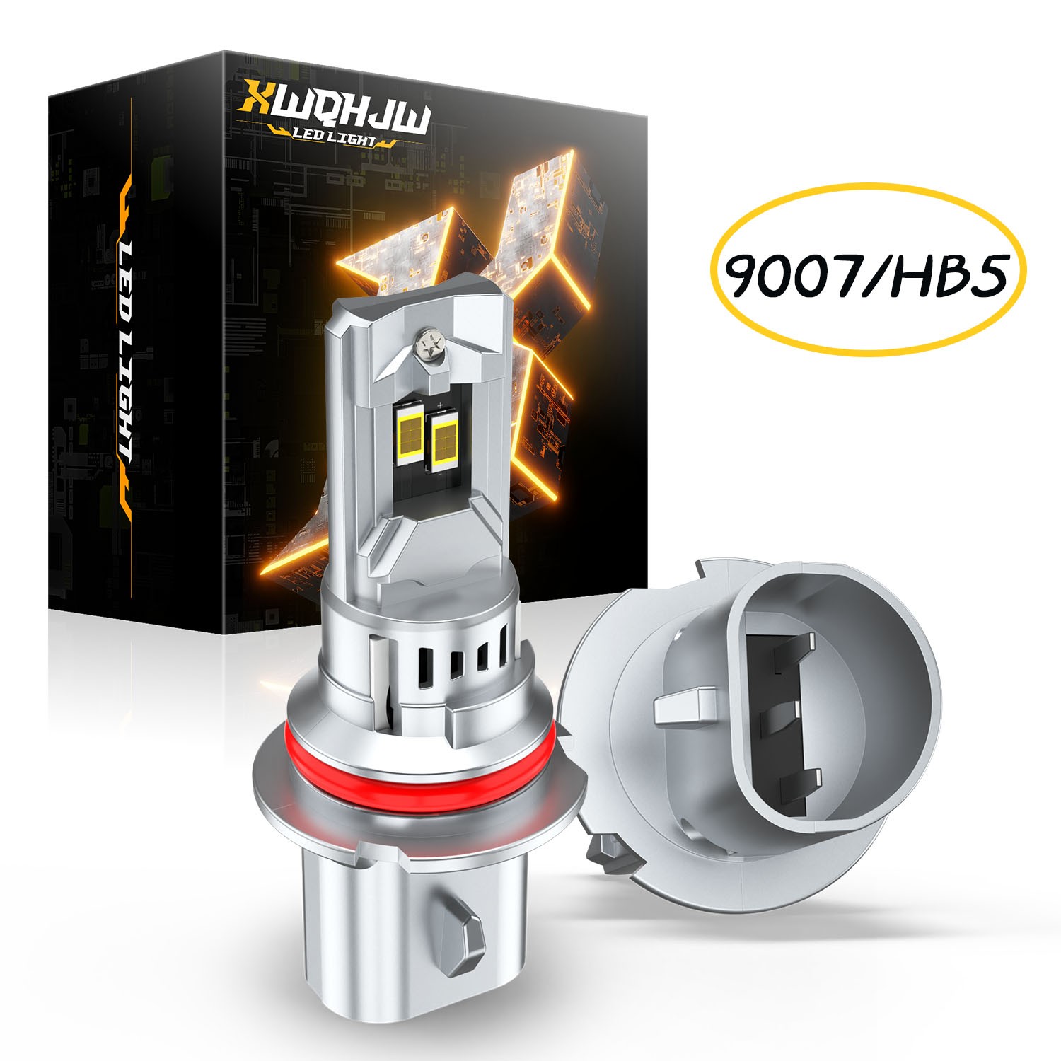 Pair HB5 9007 LED Headlight Conversion Kit Bulbs High/Low Beam White 6000K Lamps