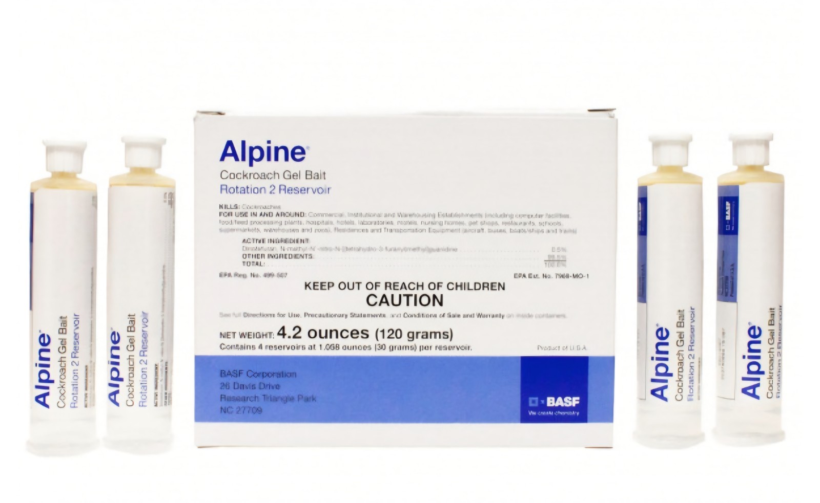 BASF - Alpine Rotation 2 - Cockroach Gel Bait - 1 Box (4x30 Gram) Syringes BASF - Alpine Rotation 2 - Cockroach Gel Bait - 1 Box (4x30 Gram) Syringes