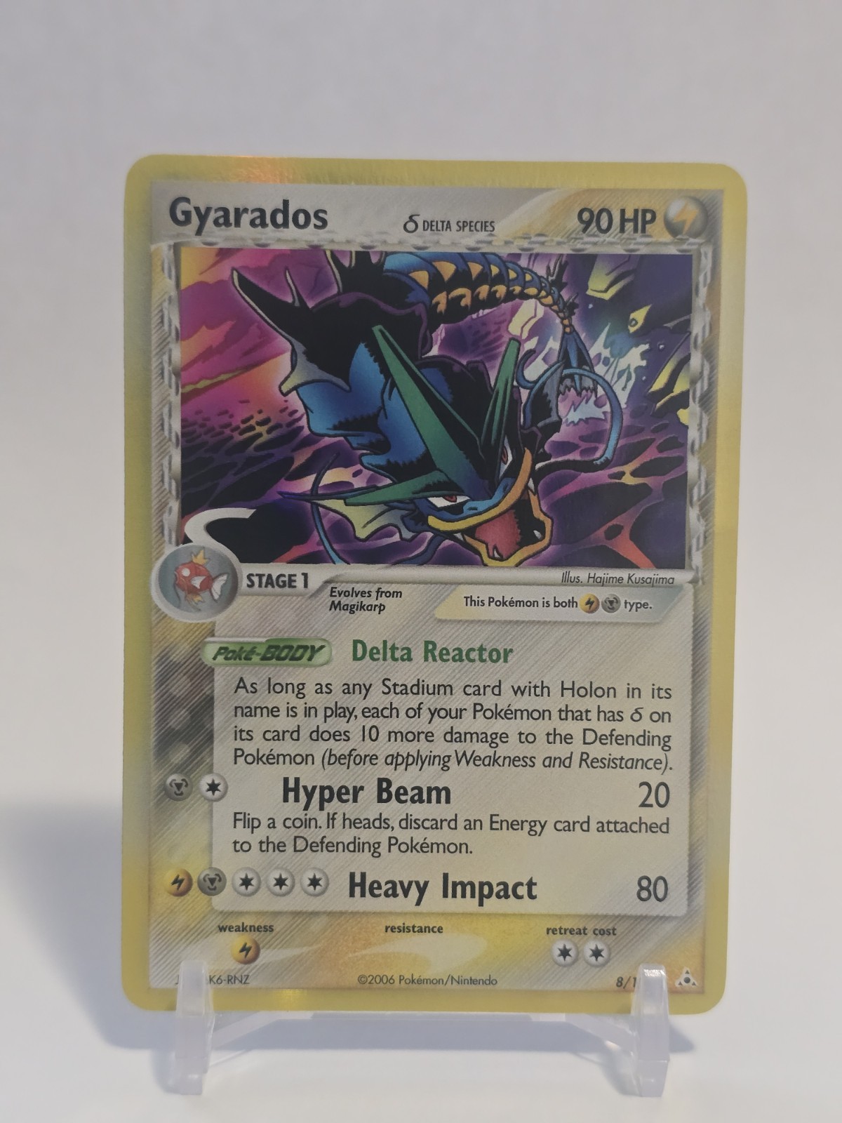 Gyarados 8/110 Delta Species Holo Rare English 2006 Pokémon TCG