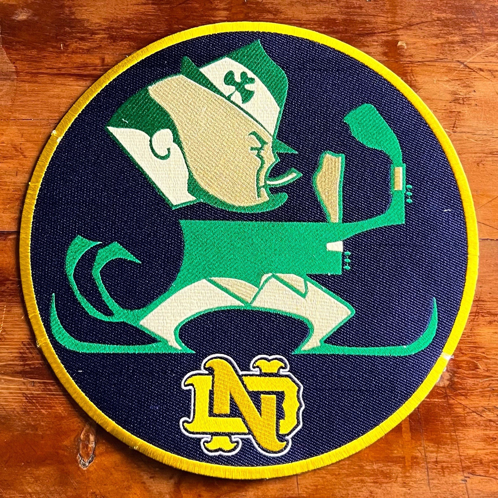 Vintage Notre Dame Fighting Irish Embroidered Patch Tote Bag Hoodie Large 12x12” Vintage Notre Dame Fighting Irish Embroidered Patch Tote Bag Hoodie Large 12x12”