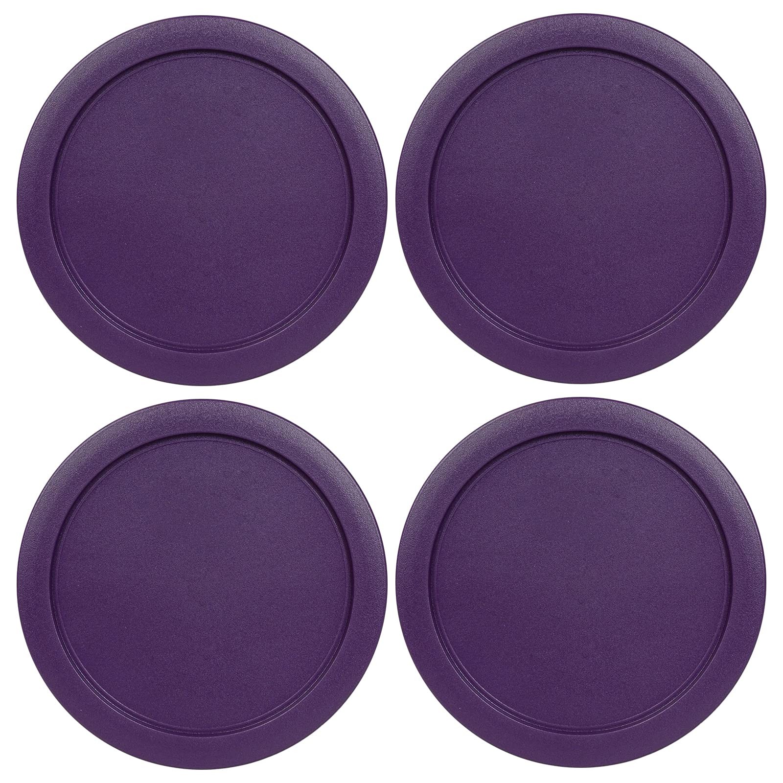 Replacement Lids fits Pyrex 4-Cup Round Glass Cover for 7201-PC Purple 4 Pack