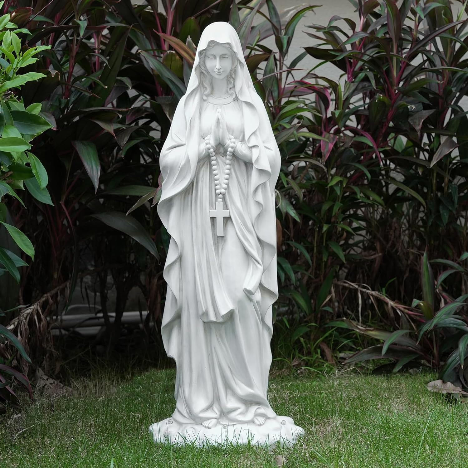 Outdoor Inch Garden Mary Statue Solar Virgin Mary Statue Religious Statue 31.49