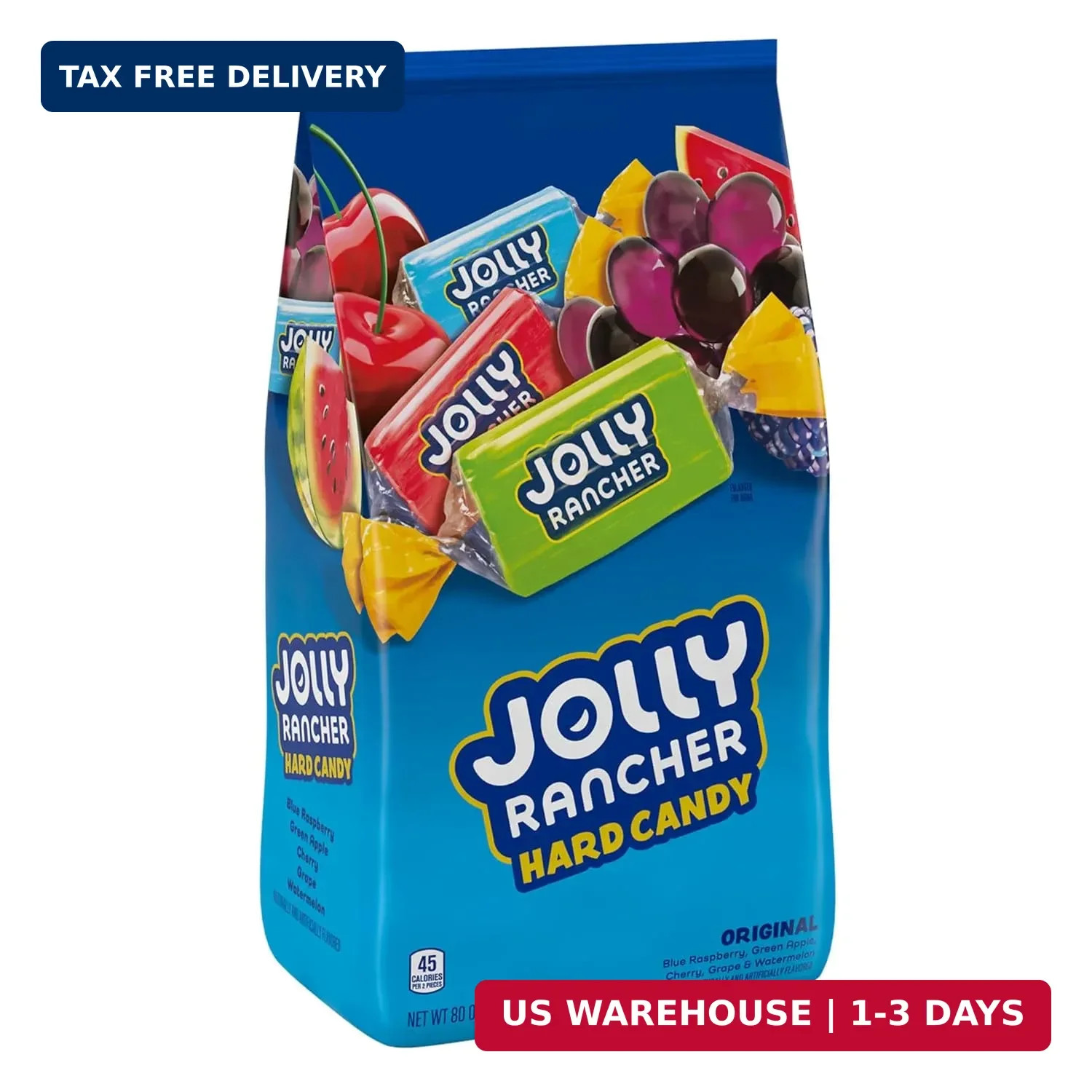 JOLLY RANCHER Assorted Fruit Flavored Hard Candy Bulk Bag, 5 lb